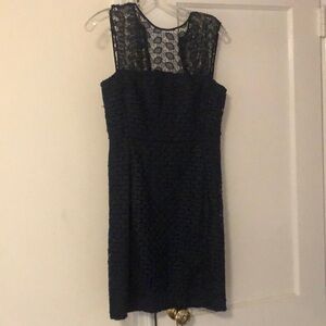 DVF navy floral dress